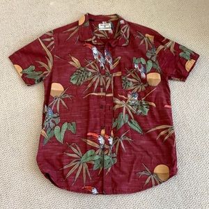 Red Billabong aloha shirt button up